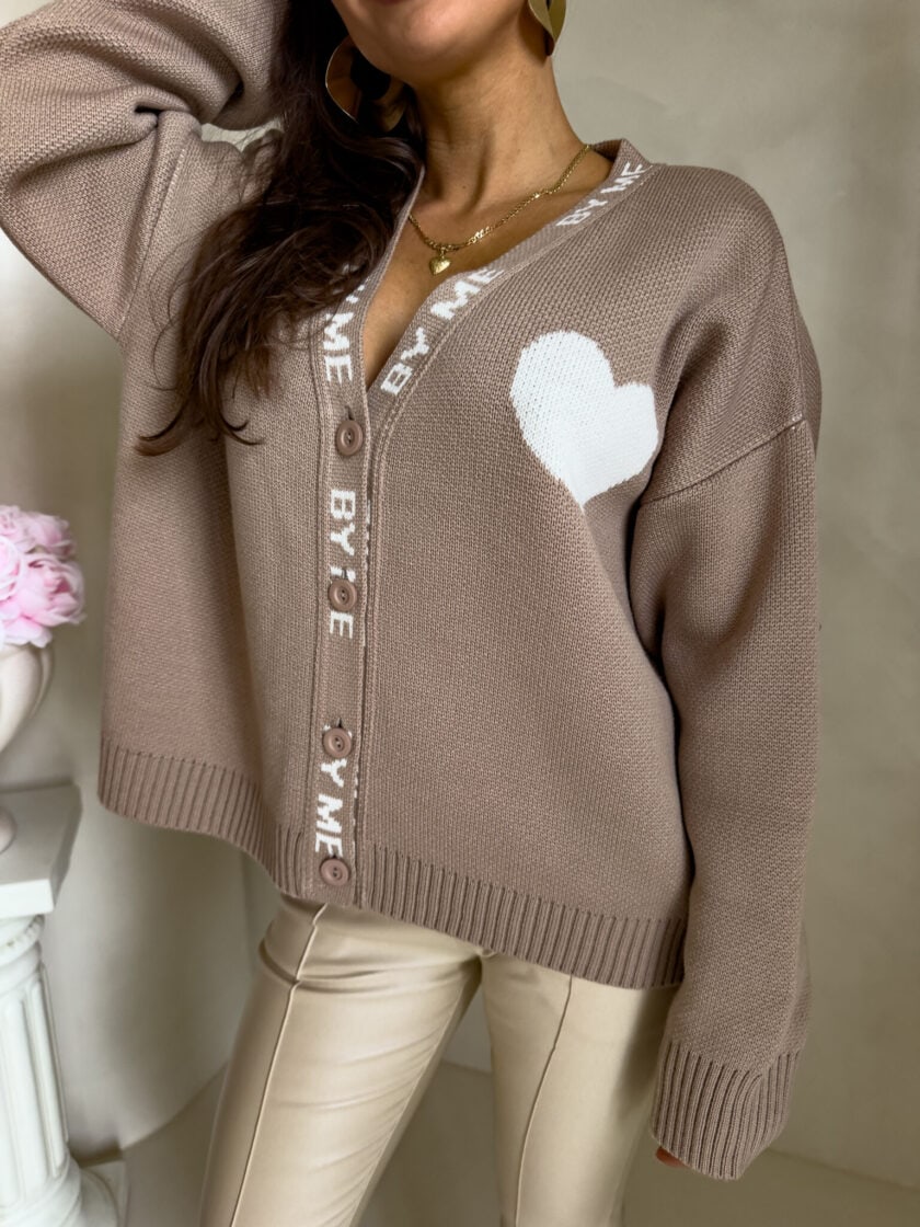 Kardigan SERCA - beżowy - obrazek 4