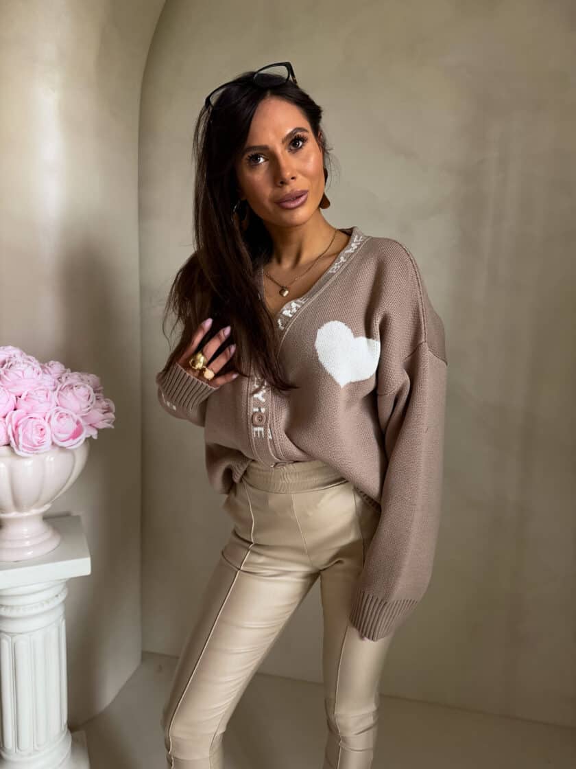 Kardigan SERCA - beżowy - obrazek 17