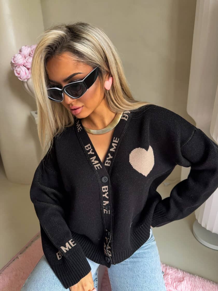 Kardigan SERCA - czarny - obrazek 3