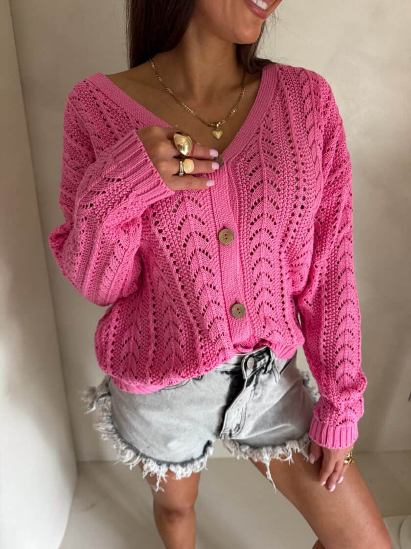 Sweter WOOD – ciemny róż - obrazek 16