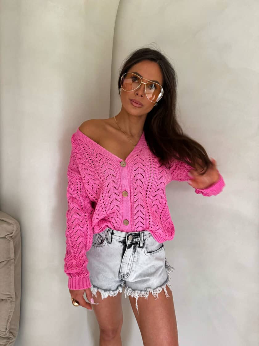 Sweter WOOD – ciemny róż - obrazek 20