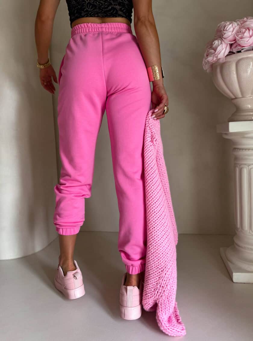 Spodnie dresowe CLASSIC - mocny róż - obrazek 4