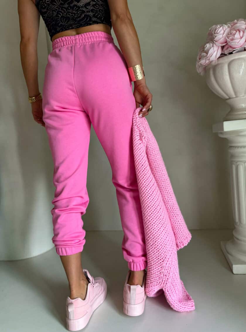 Spodnie dresowe CLASSIC - mocny róż - obrazek 2