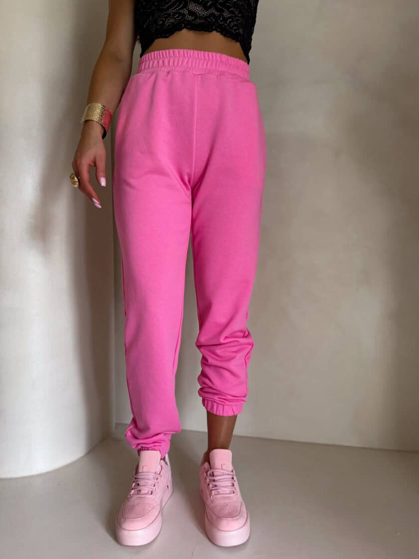 Spodnie dresowe CLASSIC - mocny róż - obrazek 6