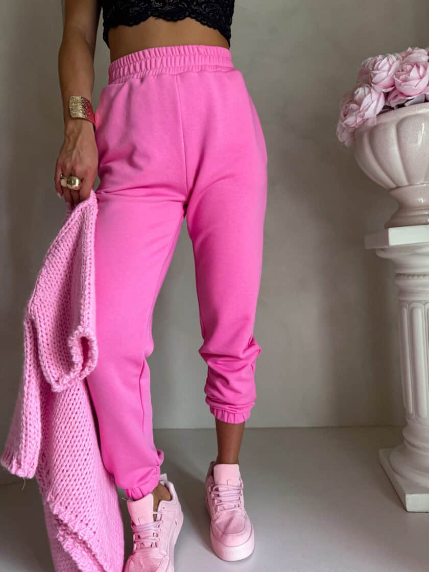 Spodnie dresowe CLASSIC - mocny róż - obrazek 11