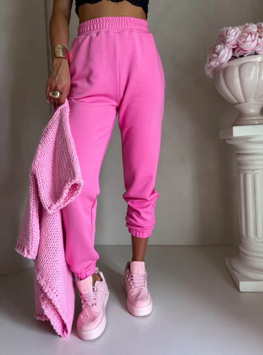 Spodnie dresowe CLASSIC - mocny róż - obrazek 12