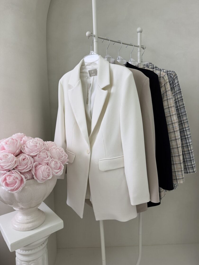 Marynarka LONG – ecru - obrazek 23