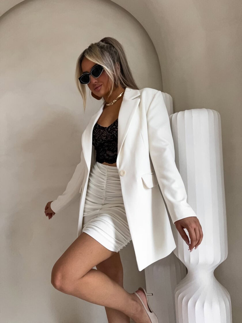 Marynarka LONG – ecru - obrazek 5