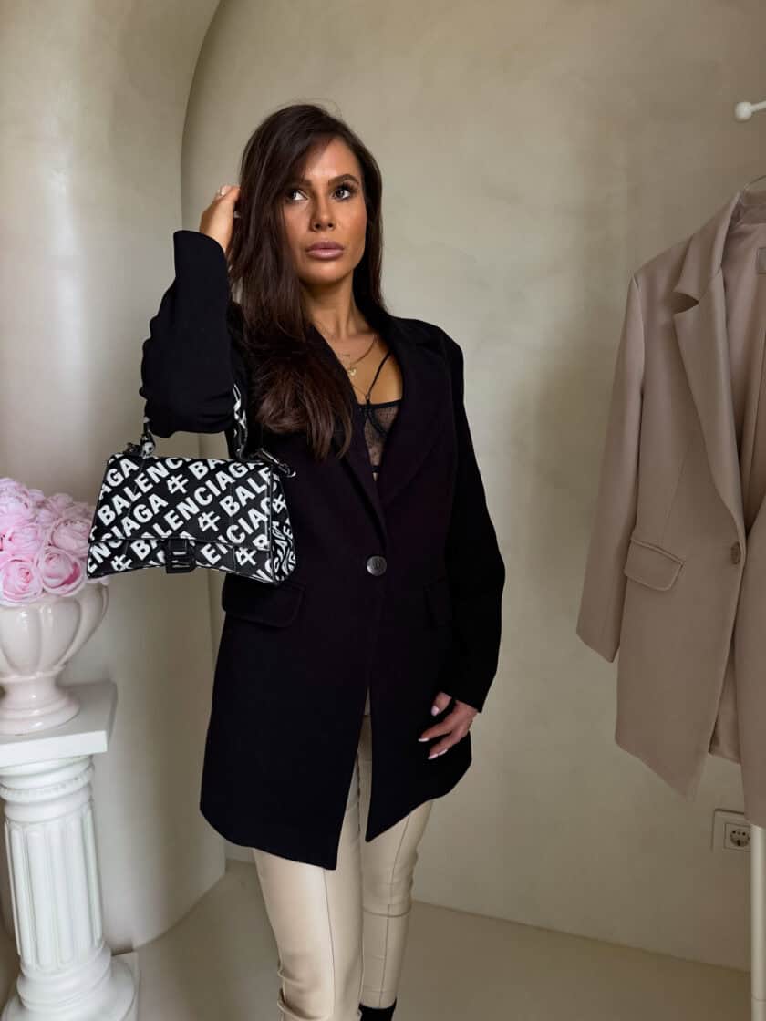 Marynarka LONG – czarna - obrazek 7