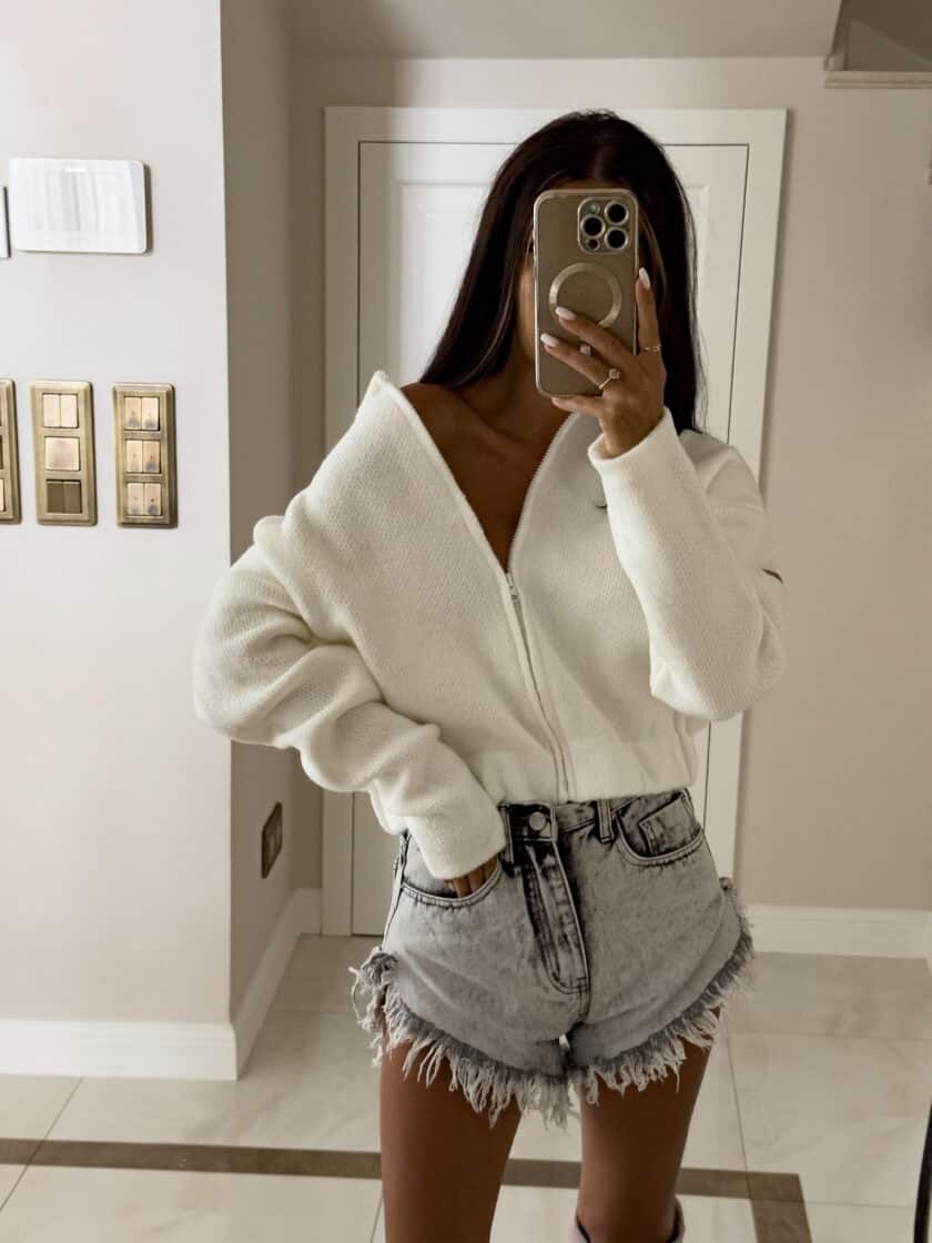 Bomberka MOHAIR - ecru - obrazek 7