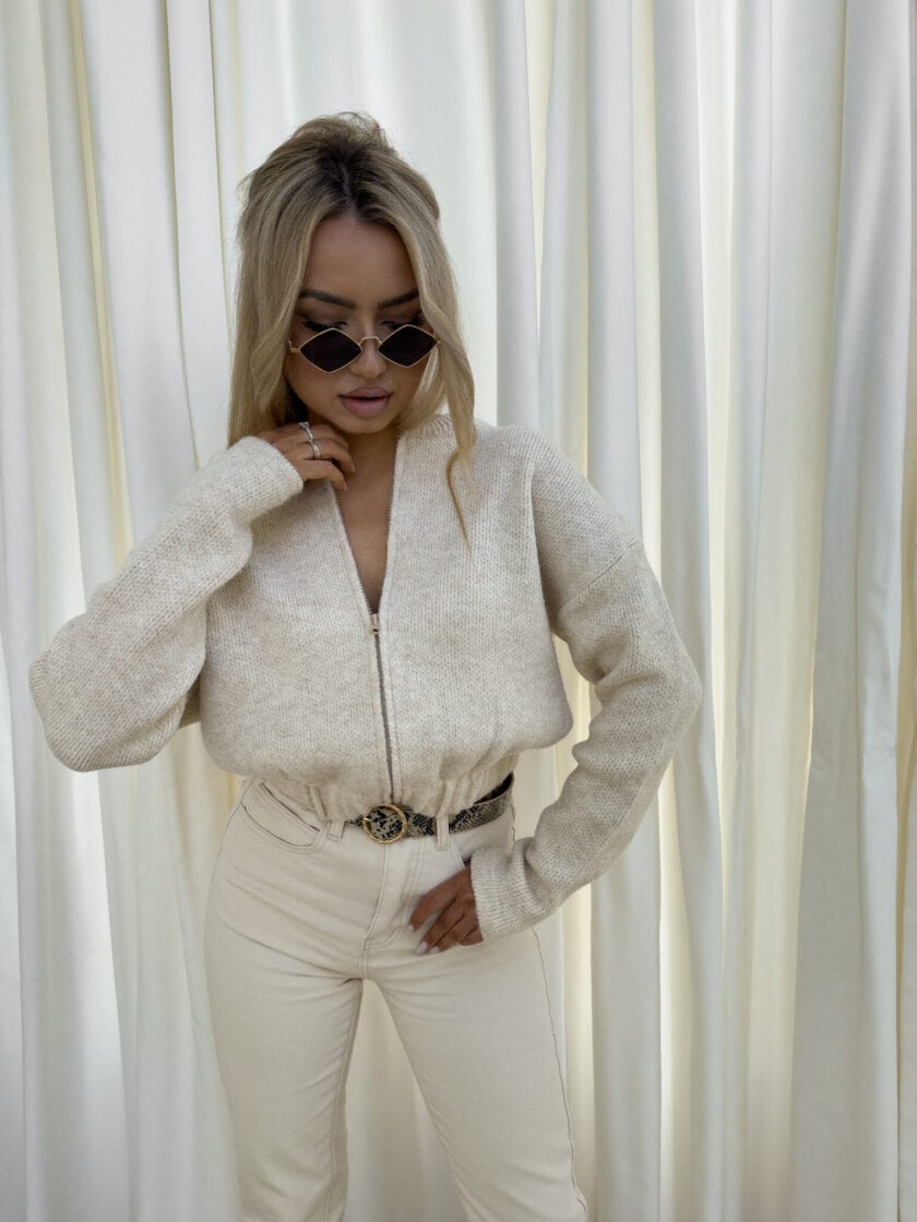 Bomberka MOHAIR - jasny beż - obrazek 5