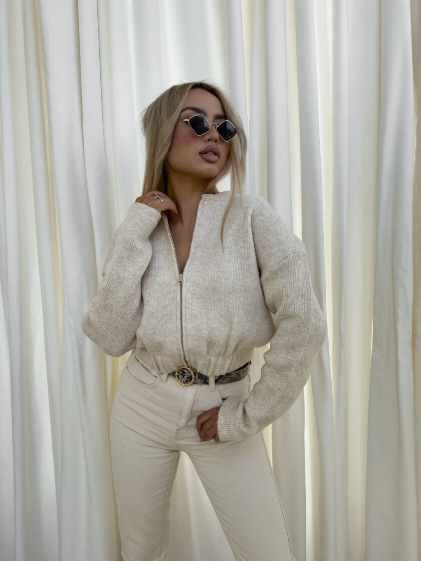 Bomberka MOHAIR - jasny beż - obrazek 30