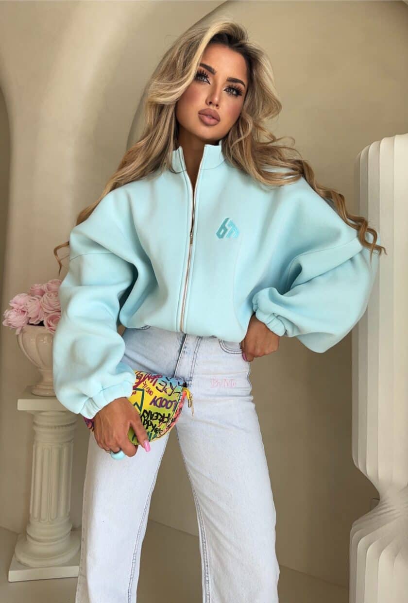 Bluza BESTIE - turkusowa - obrazek 4