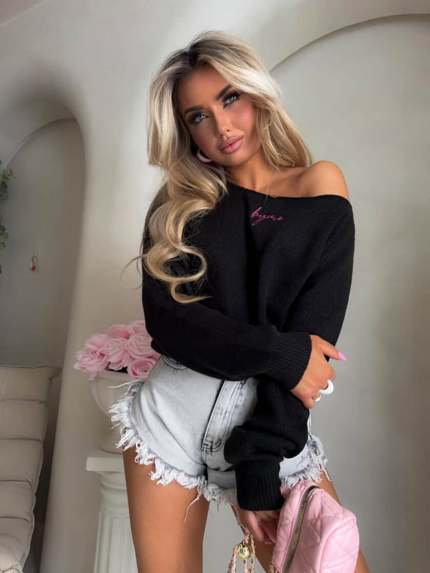 Sweter HERMES – czarny - obrazek 4