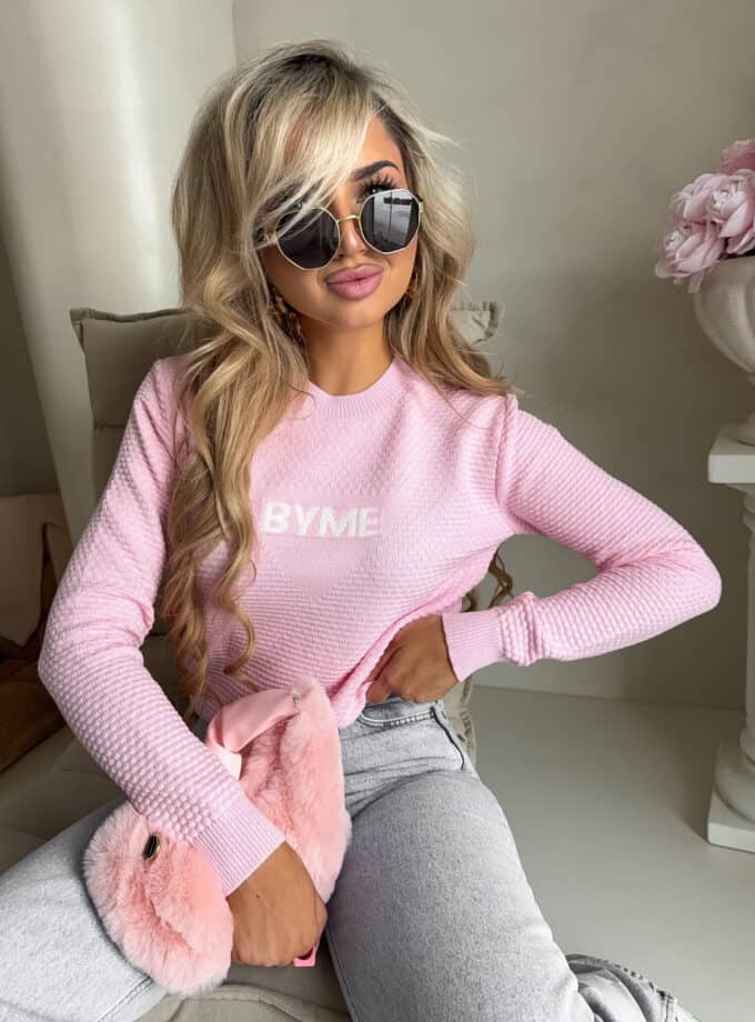 Sweter CRISTAL – jasny róż