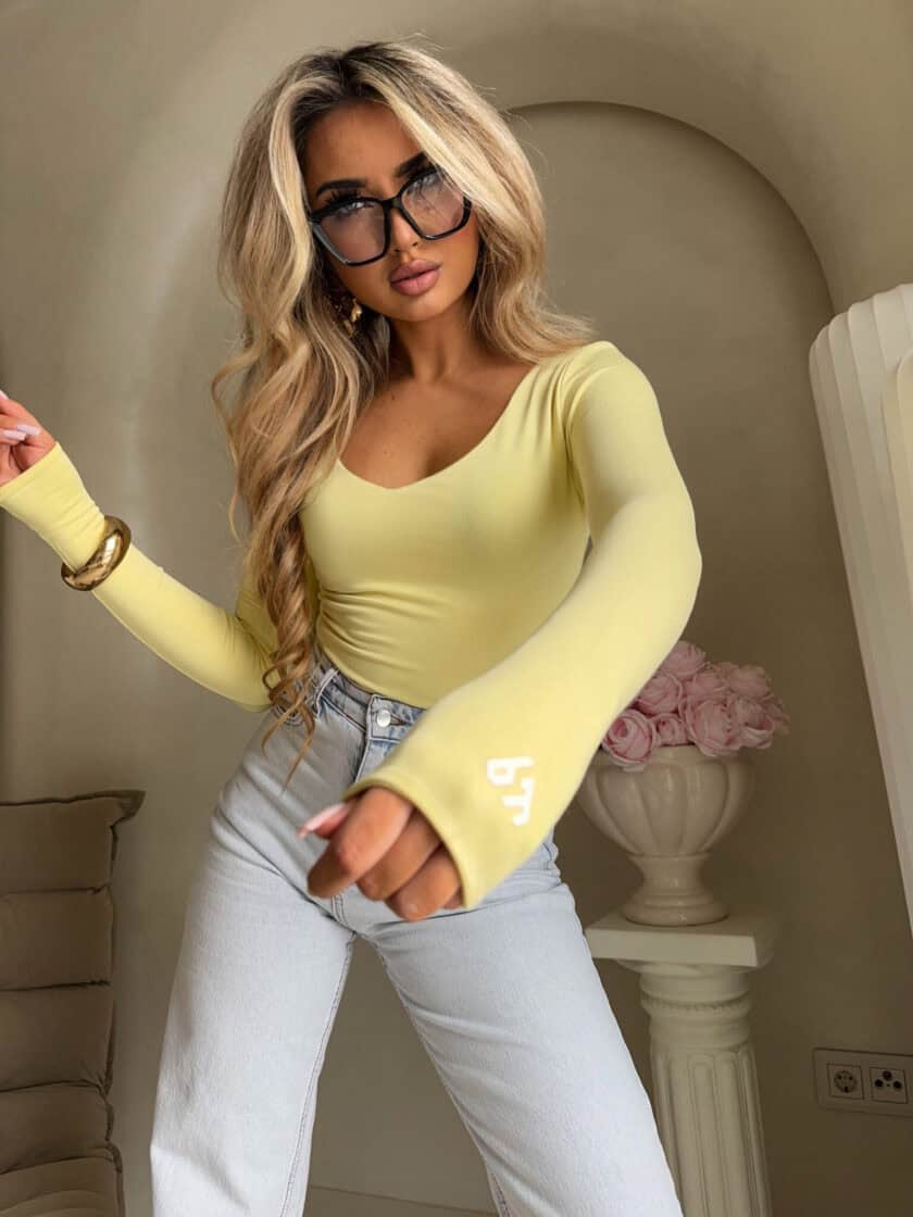 Bluzka VENEZIA - bananowa - obrazek 2