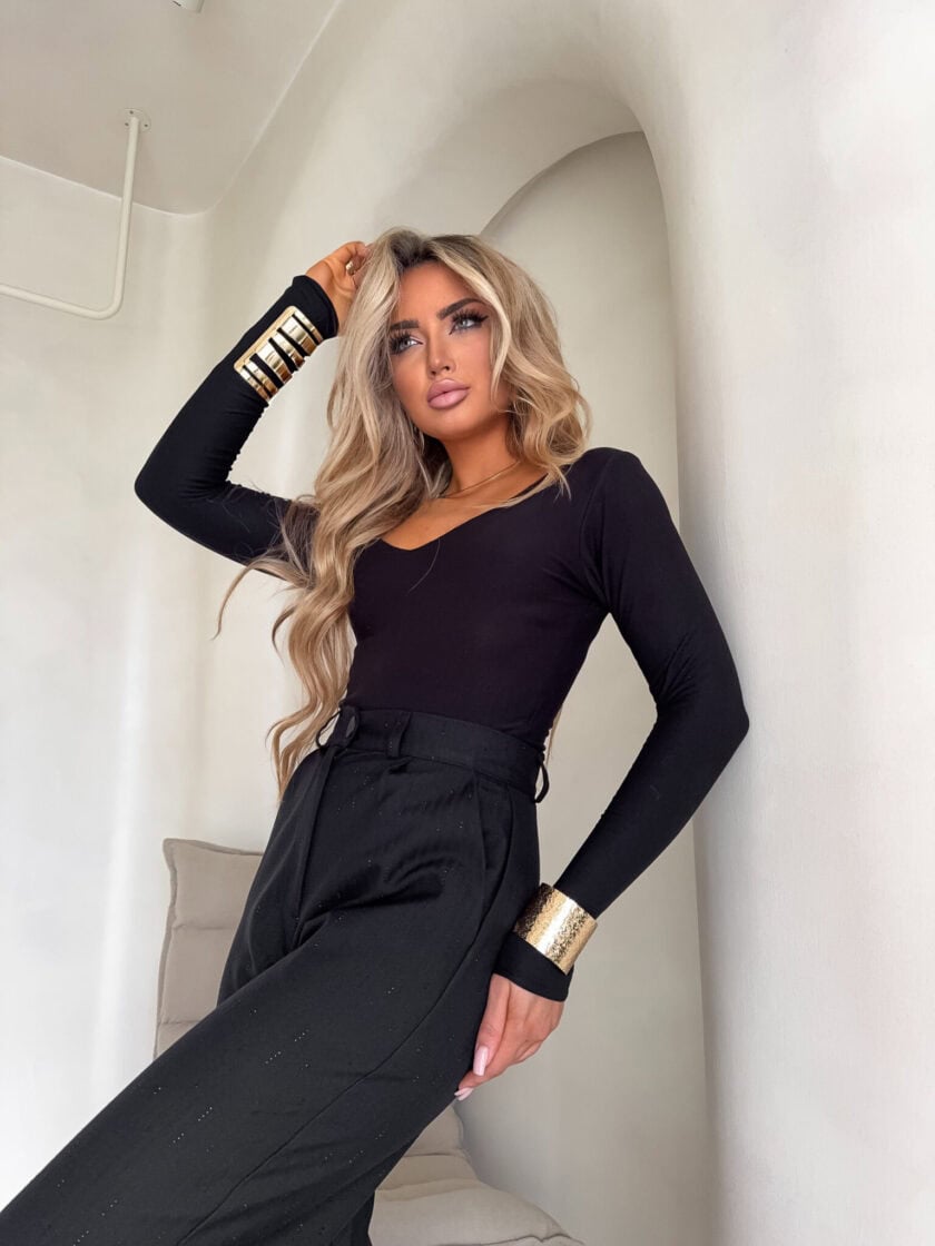 Bluzka VENEZIA - czarna - obrazek 2