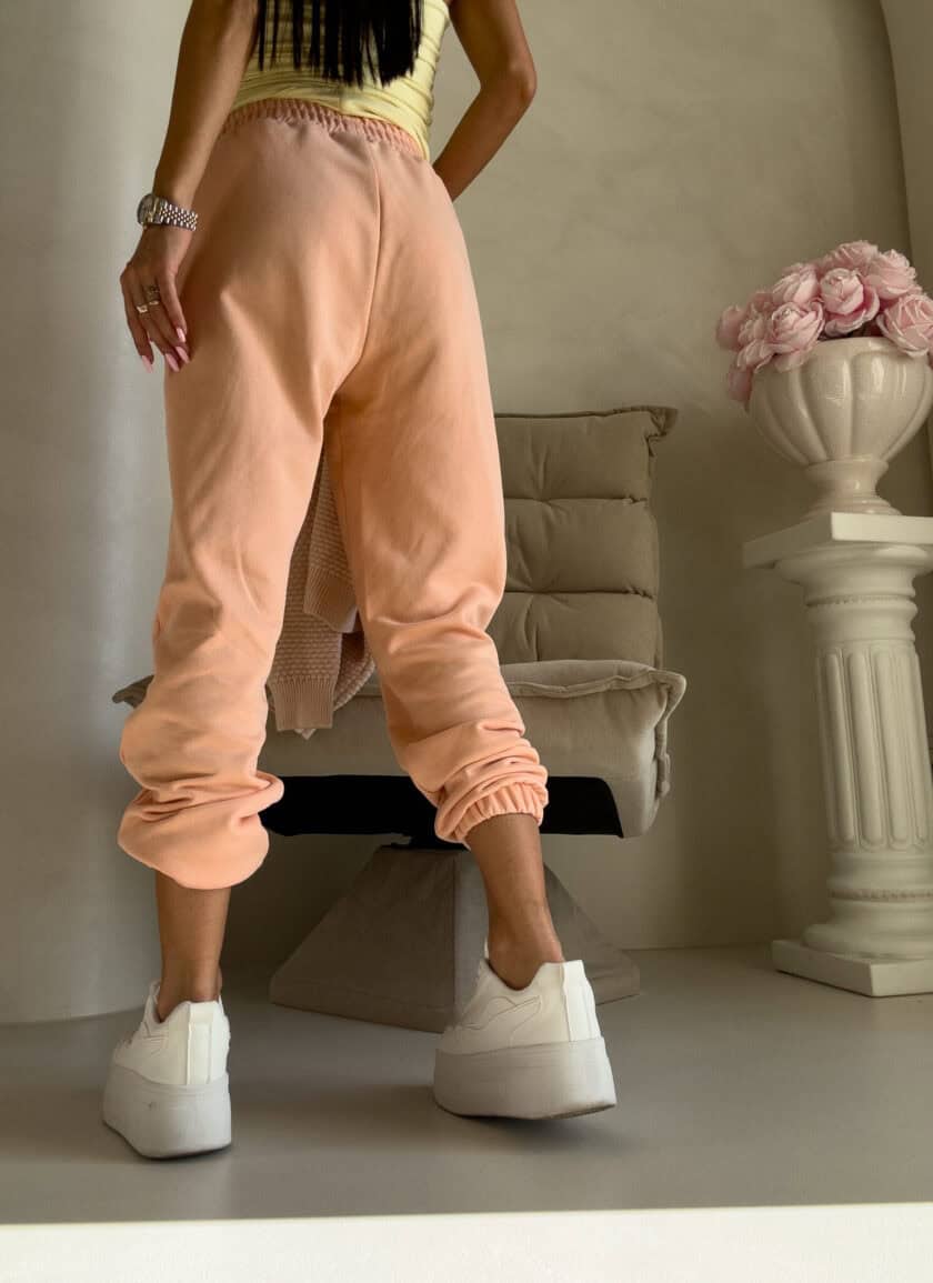 Spodnie dresowe CLASSIC - morelowe - obrazek 8