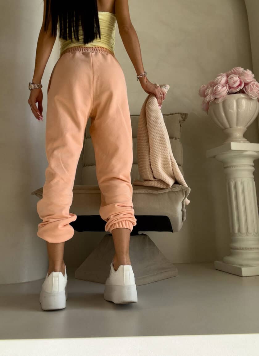 Spodnie dresowe CLASSIC - morelowe - obrazek 6