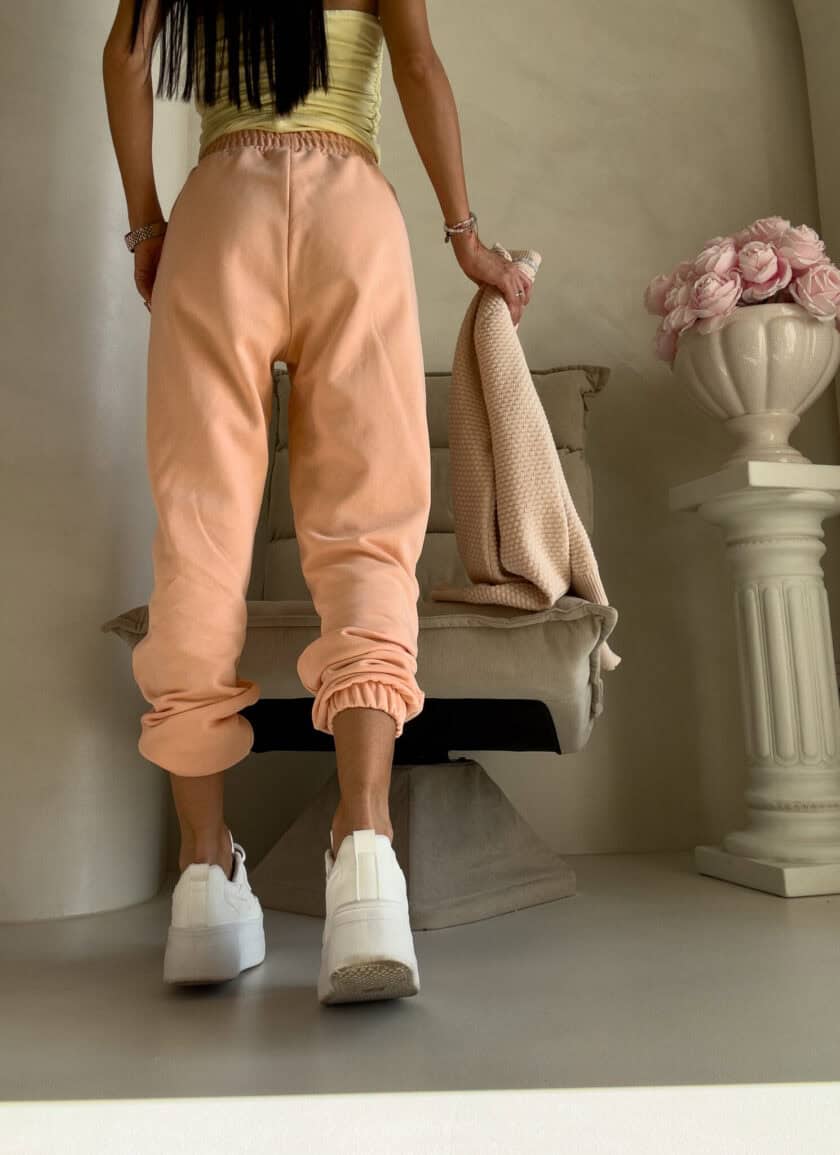 Spodnie dresowe CLASSIC - morelowe - obrazek 9