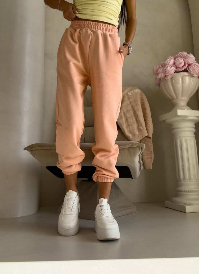 Spodnie dresowe CLASSIC - morelowe - obrazek 11