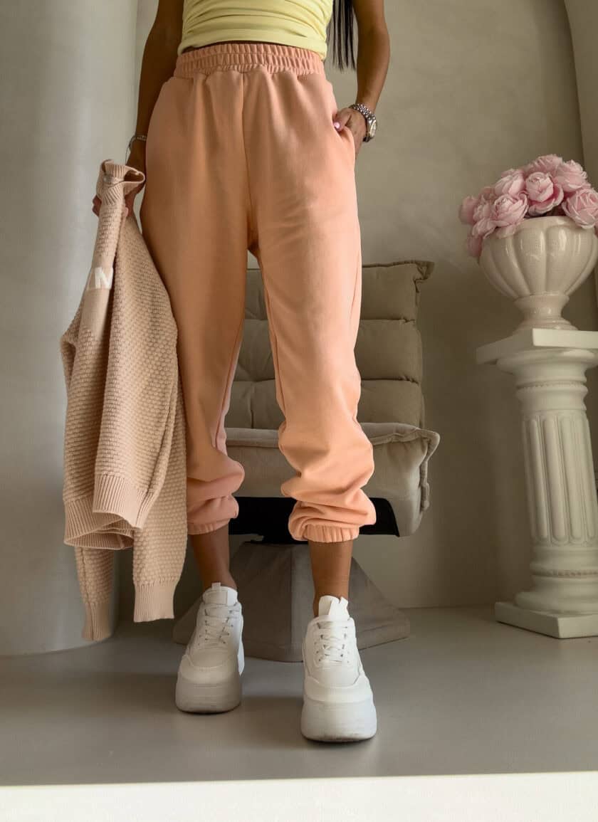 Spodnie dresowe CLASSIC - morelowe