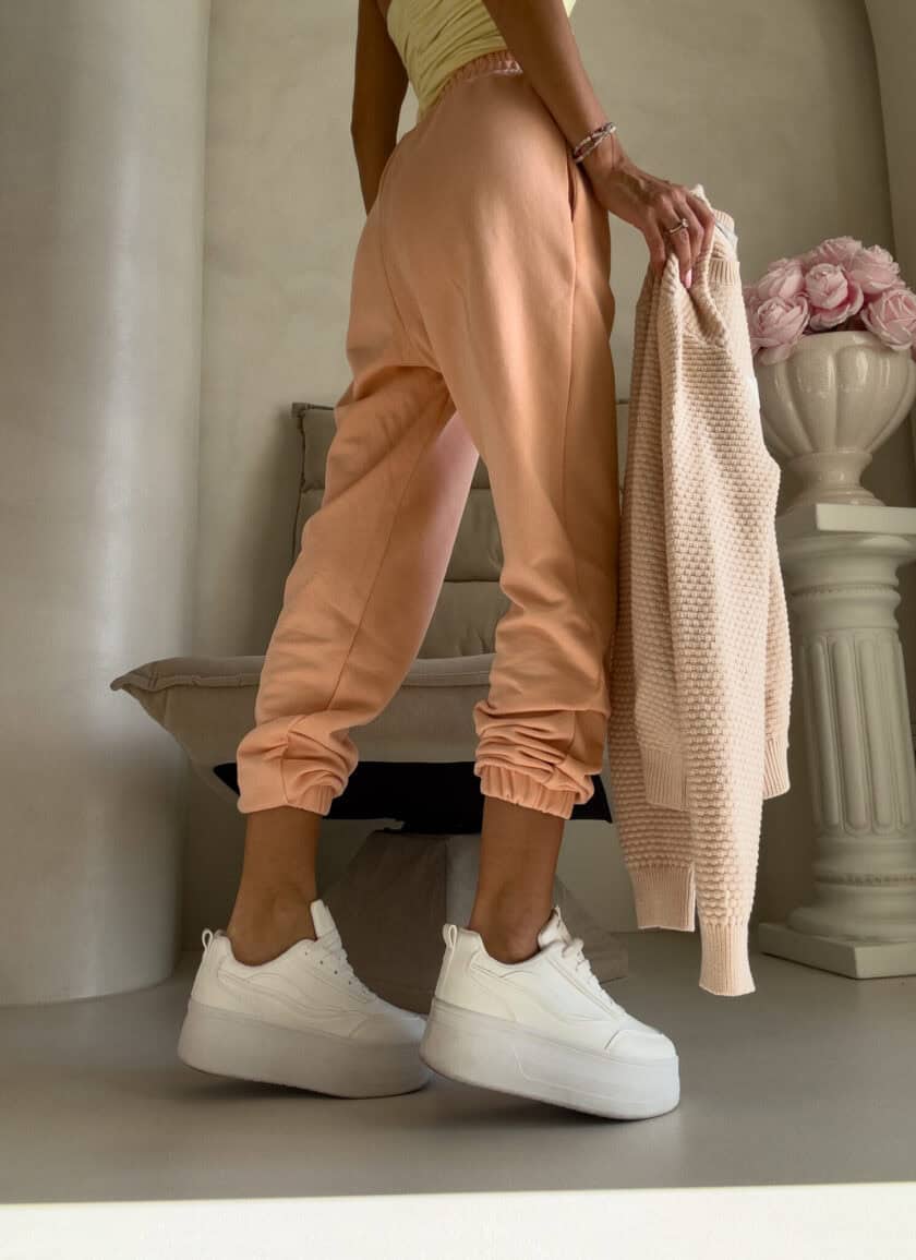 Spodnie dresowe CLASSIC - morelowe - obrazek 13