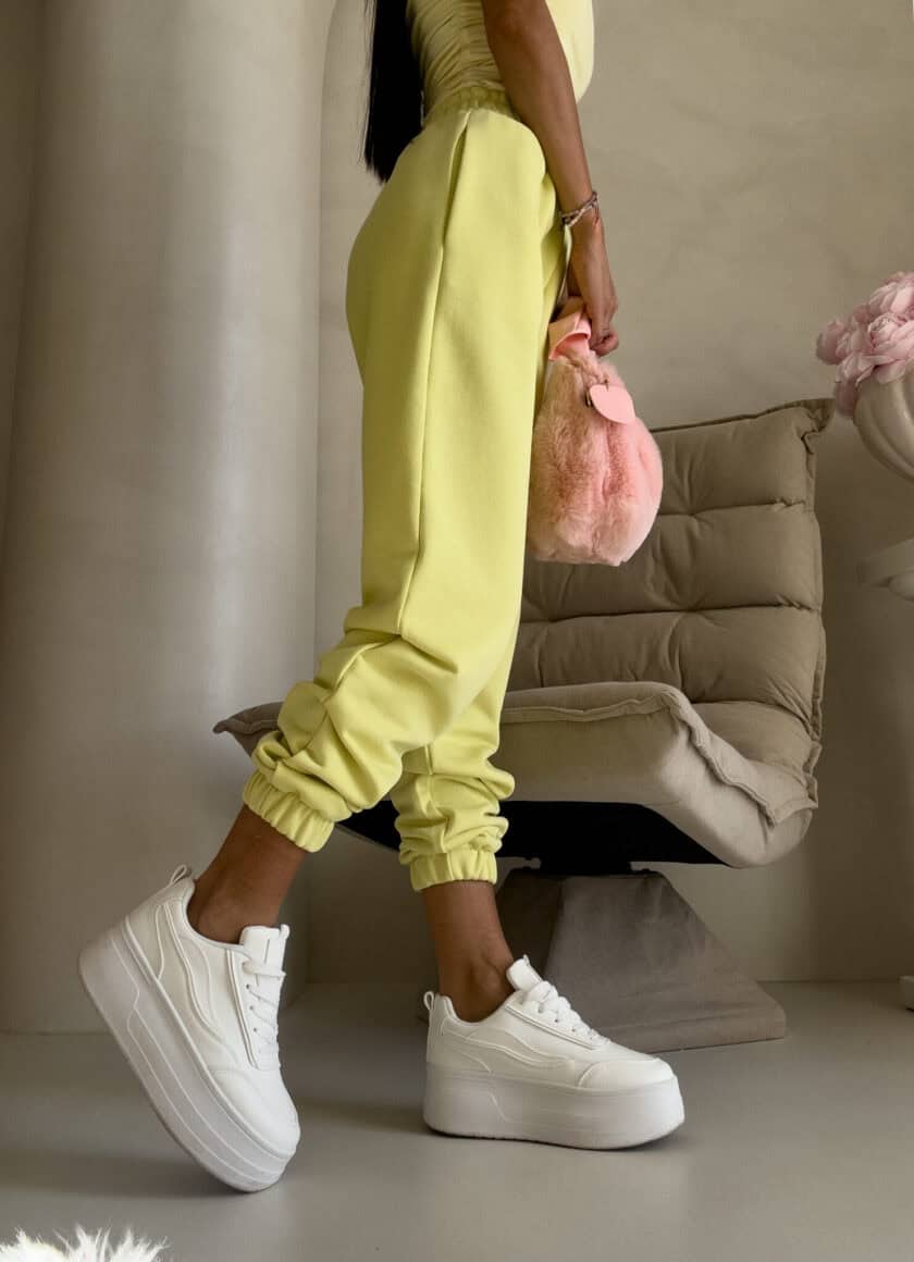 Spodnie dresowe CLASSIC - cytrynowe - obrazek 6