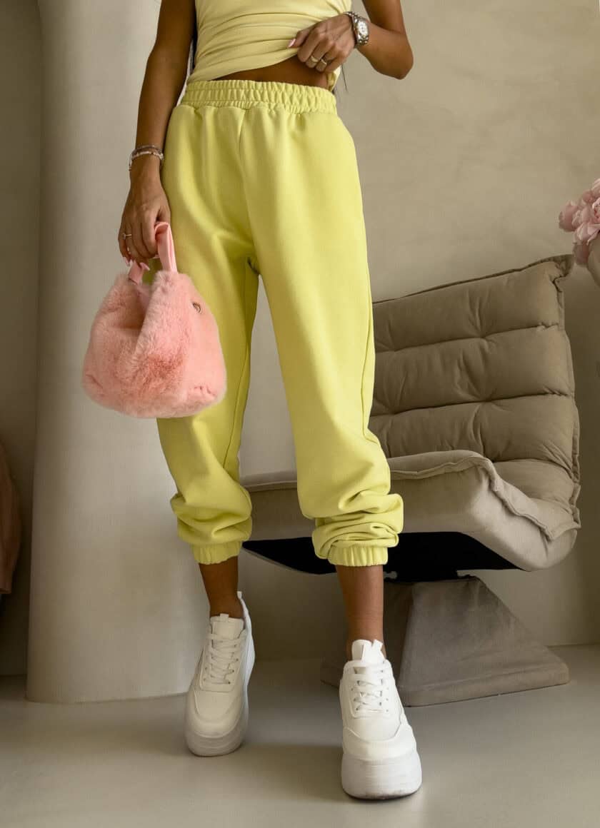 Spodnie dresowe CLASSIC - cytrynowe