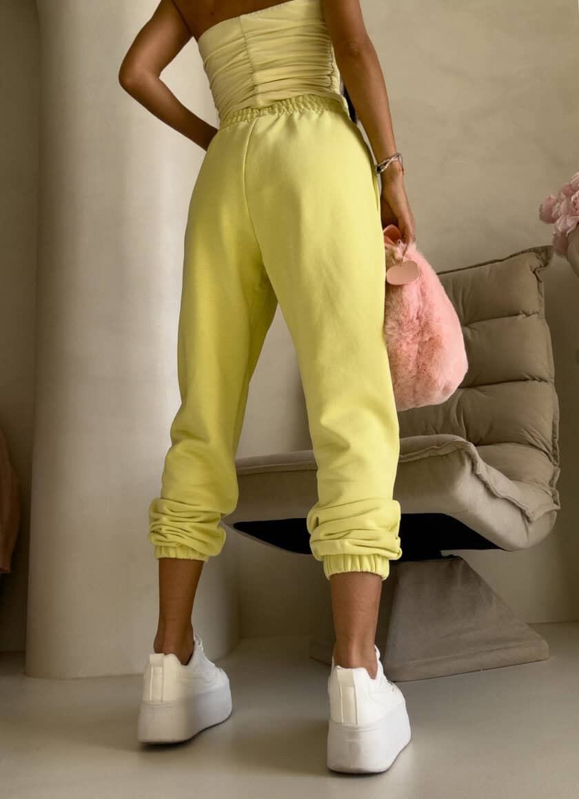Spodnie dresowe CLASSIC - cytrynowe - obrazek 7