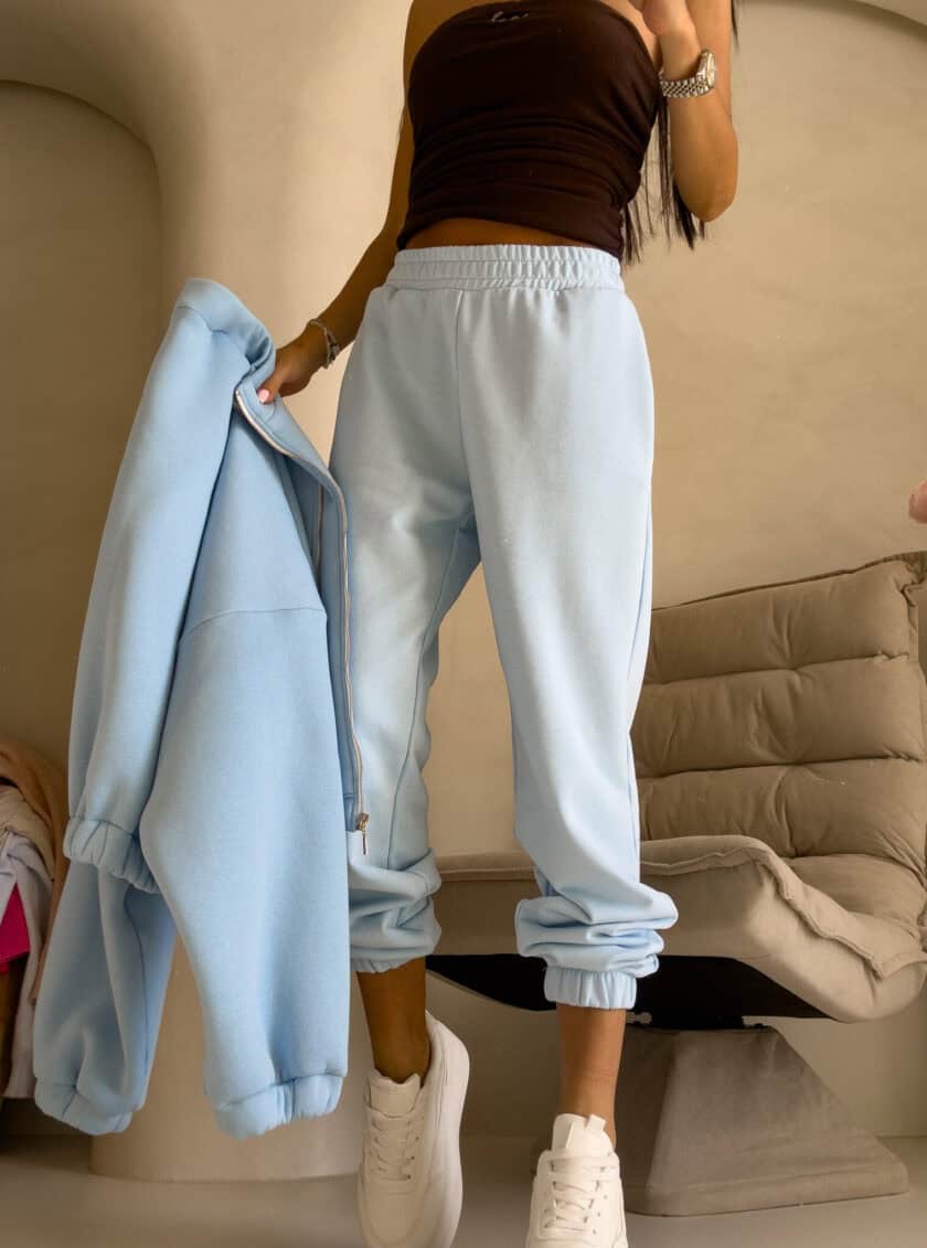 Spodnie dresowe CLASSIC - baby blue - obrazek 3