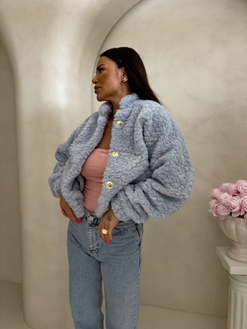 Kurtka bomberka CLOUDY – baby blue - obrazek 7