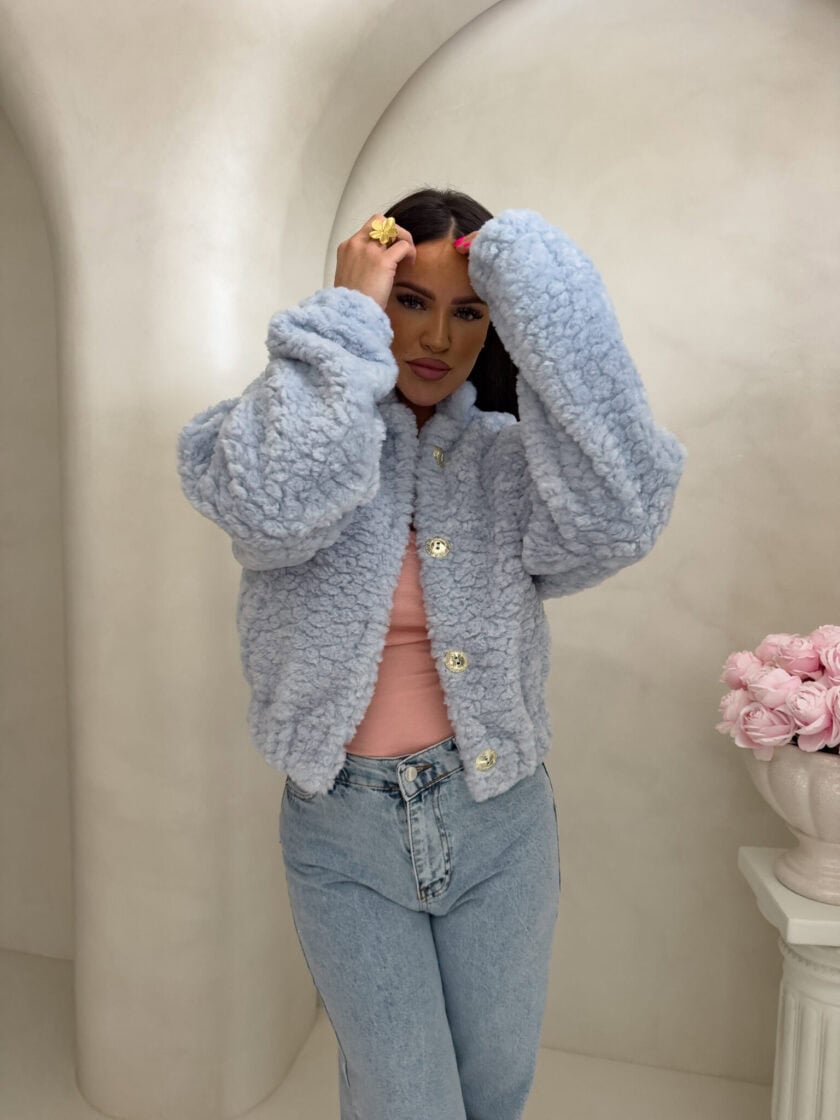 Kurtka bomberka CLOUDY – baby blue - obrazek 4