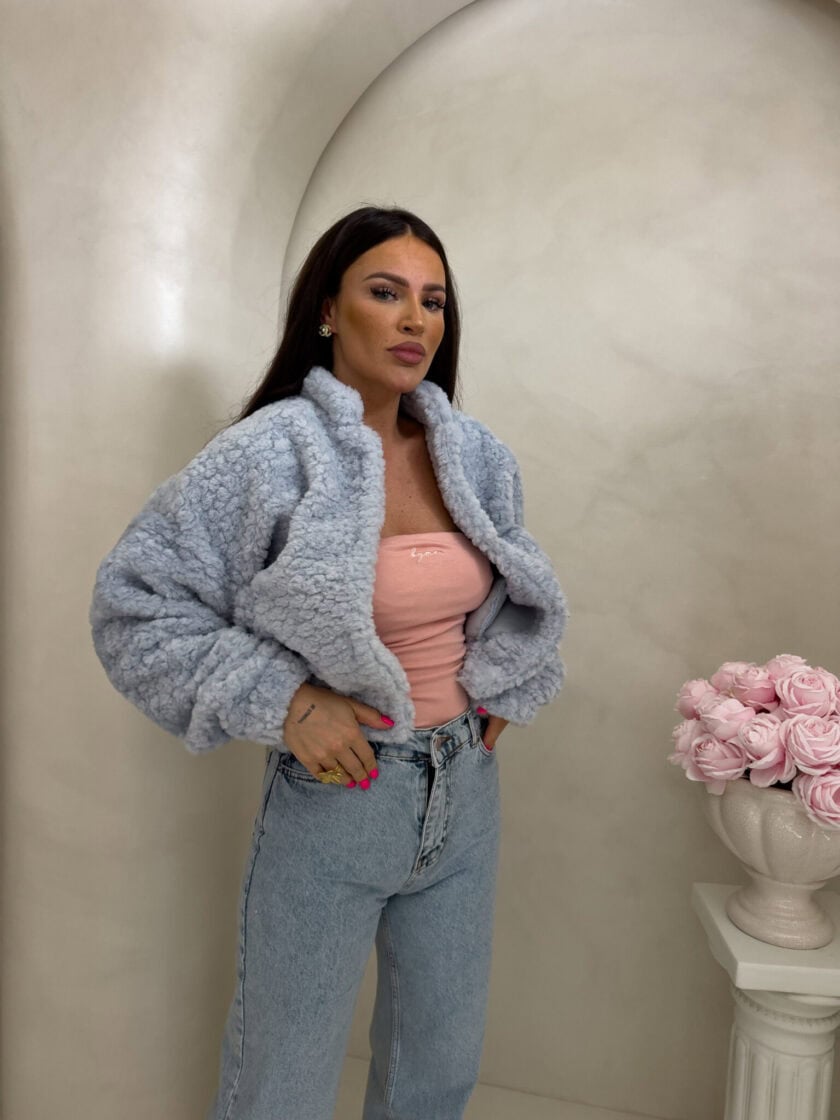 Kurtka bomberka CLOUDY – baby blue - obrazek 8