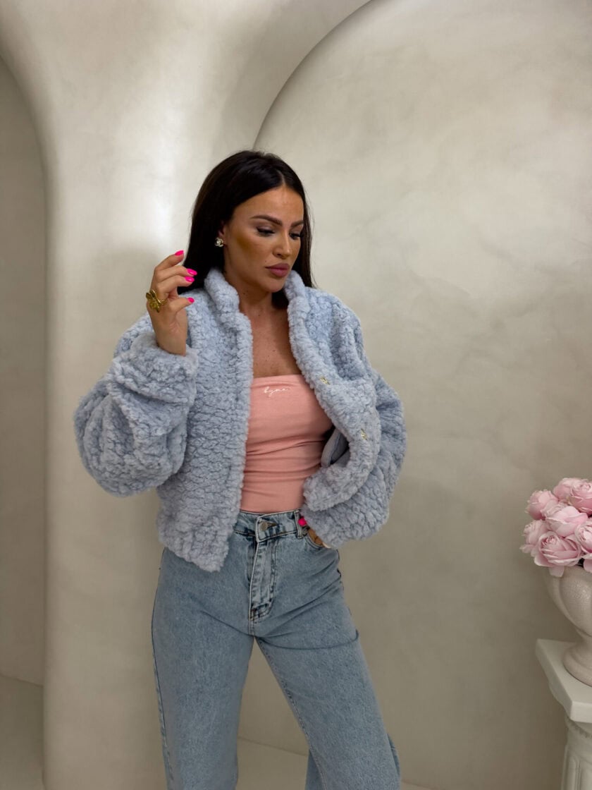 Kurtka bomberka CLOUDY – baby blue - obrazek 10