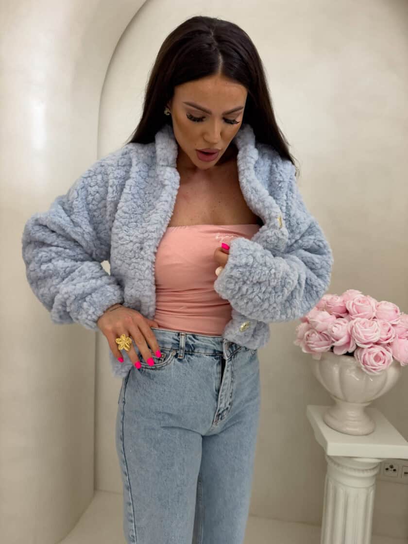 Kurtka bomberka CLOUDY – baby blue - obrazek 17