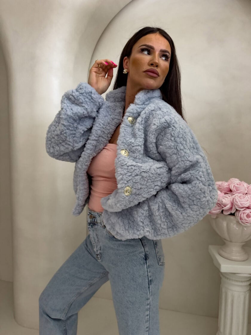 Kurtka bomberka CLOUDY – baby blue - obrazek 12