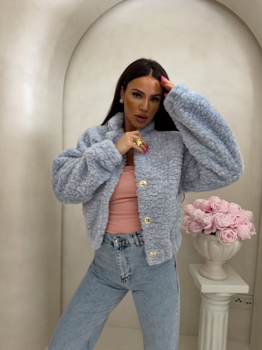 Kurtka bomberka CLOUDY – baby blue - obrazek 16