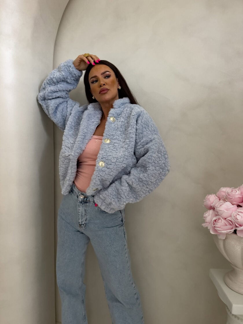 Kurtka bomberka CLOUDY – baby blue - obrazek 9