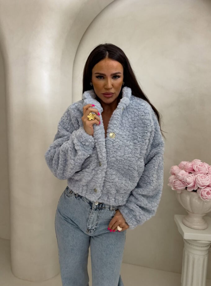 Kurtka bomberka CLOUDY – baby blue