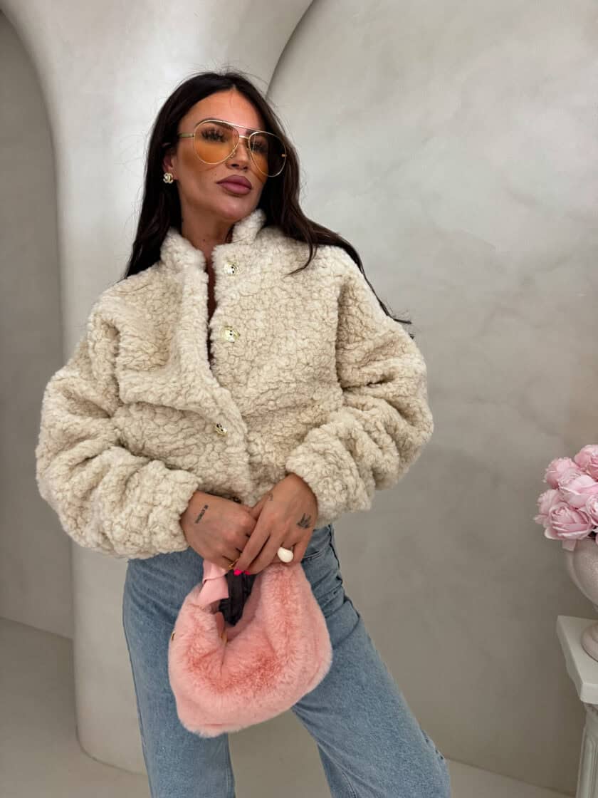 Kurtka bomberka CLOUDY – jasny beż - obrazek 17