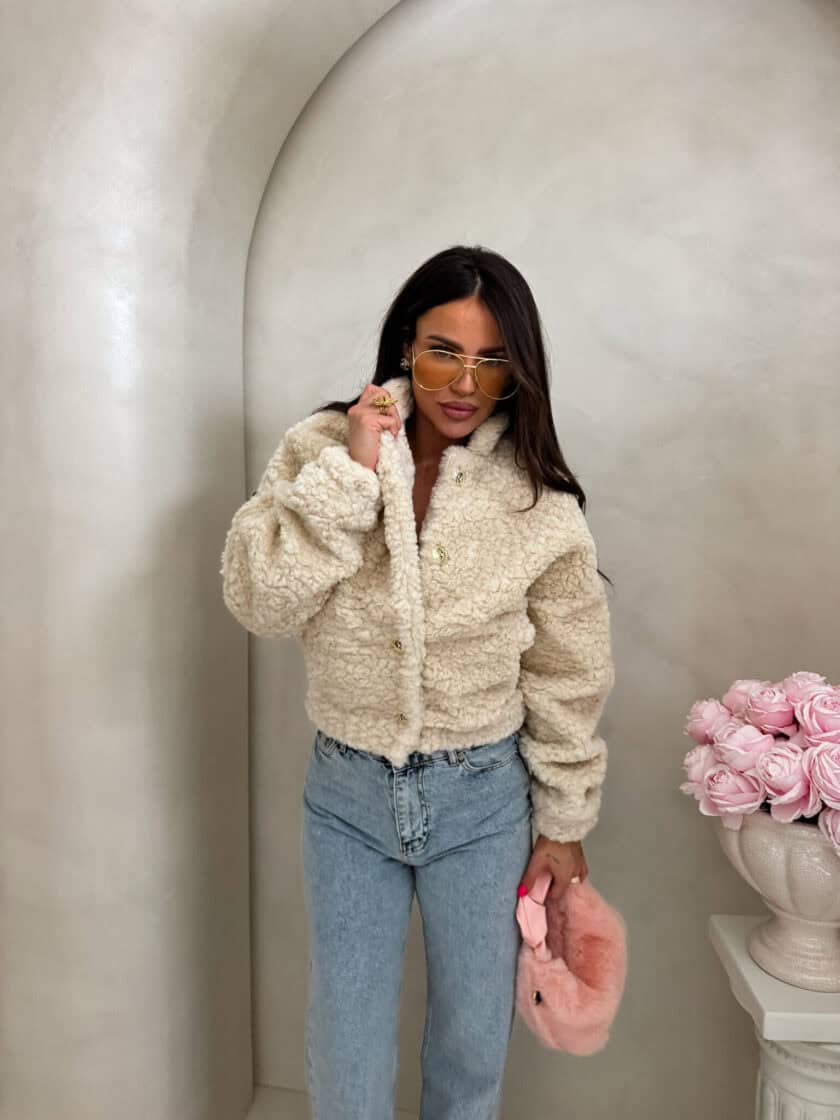 Kurtka bomberka CLOUDY – jasny beż - obrazek 19