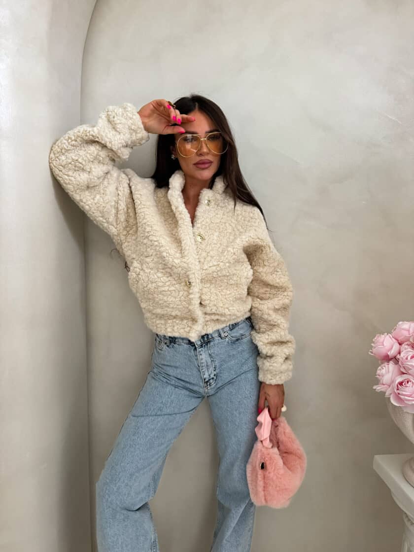 Kurtka bomberka CLOUDY – jasny beż - obrazek 20