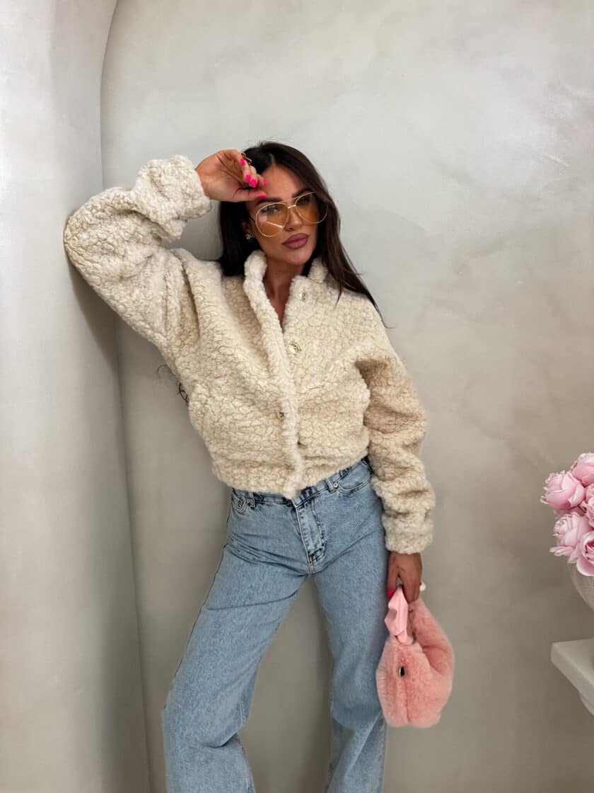 Kurtka bomberka CLOUDY – jasny beż - obrazek 21