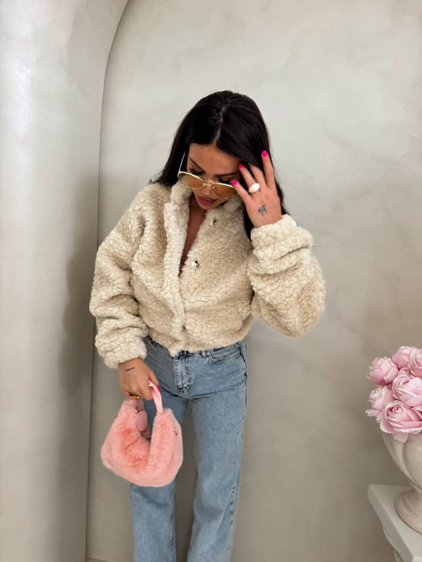 Kurtka bomberka CLOUDY – jasny beż - obrazek 18