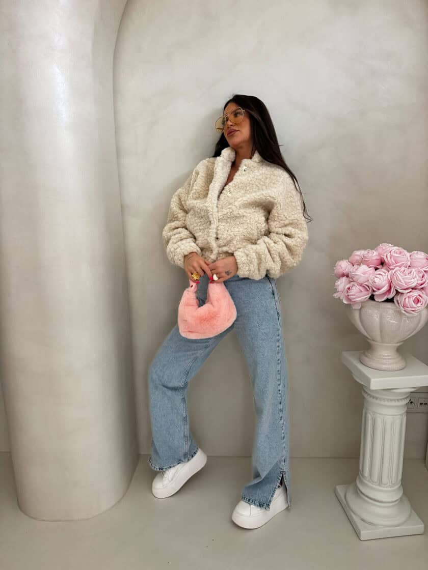 Kurtka bomberka CLOUDY – jasny beż - obrazek 22