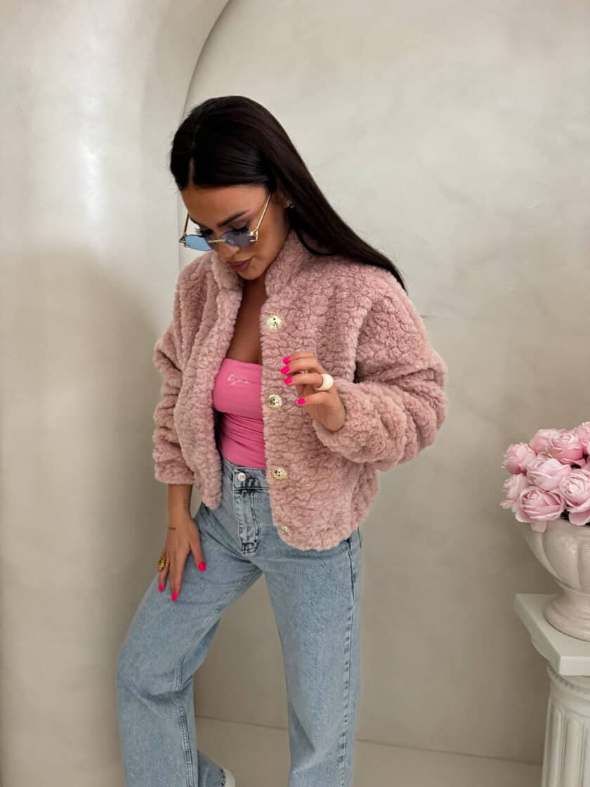 Kurtka bomberka CLOUDY – pudrowy róż - obrazek 7