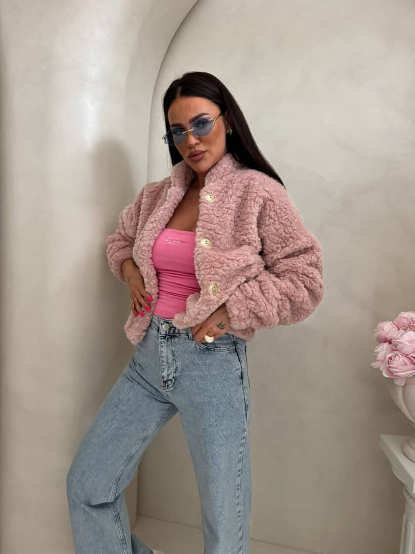 Kurtka bomberka CLOUDY – pudrowy róż - obrazek 8