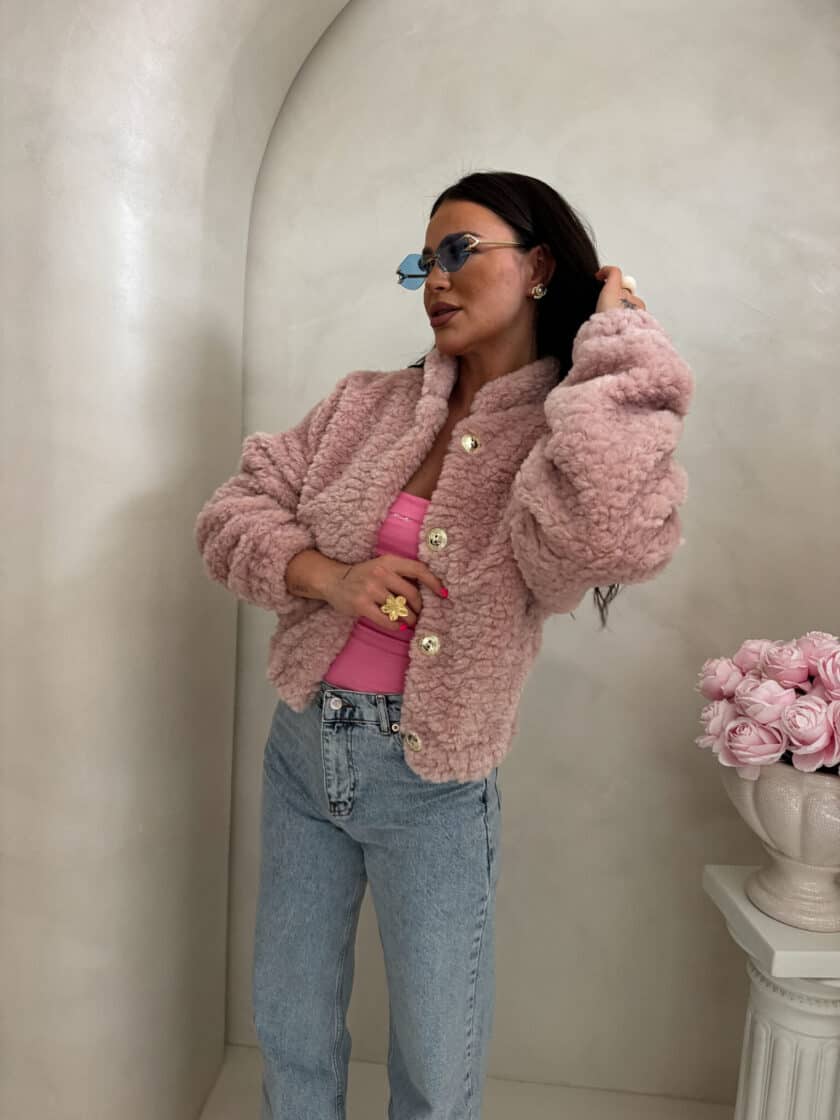 Kurtka bomberka CLOUDY – pudrowy róż - obrazek 4