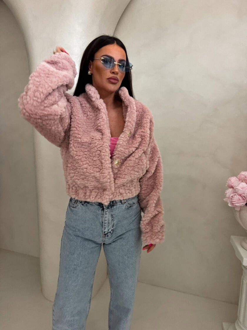 Kurtka bomberka CLOUDY – pudrowy róż - obrazek 6